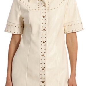 Avec Les Filles Ivory Studded Collar Dress